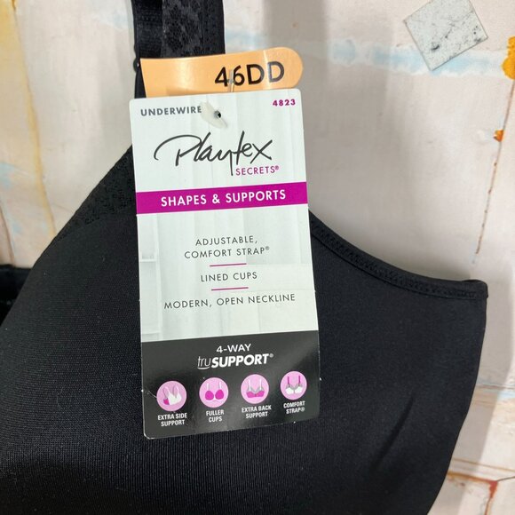 PLAYTEX SECRETS ALL OVER SMOOTHING WIREFREE SIZE 38DDD STYLE 4707 NEW/TAG - Picture 4 of 7